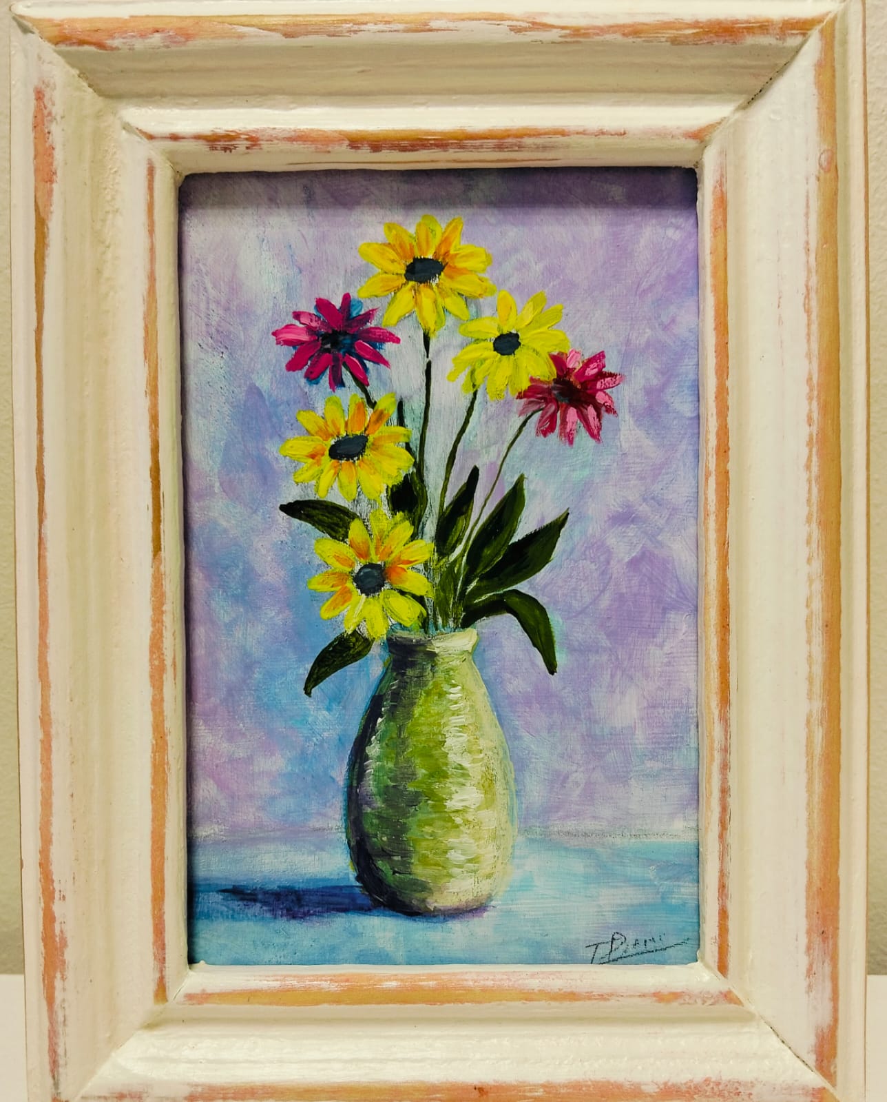 Cuadro jarrón con flores